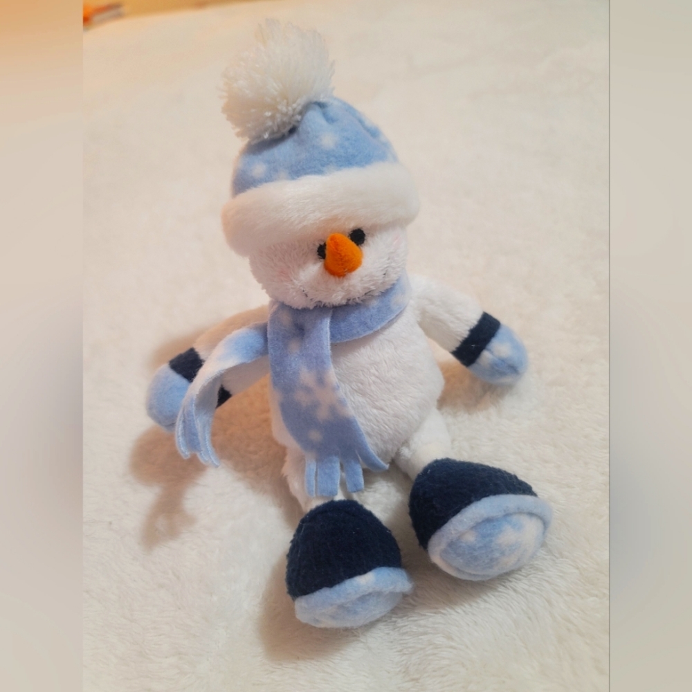 Soft plush Blue and white Snowman Plush